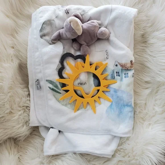Infant Accessories Bundle - Travel Pod, Milestone Blanket & Car Seat Covers